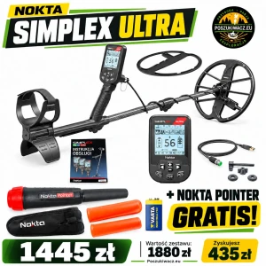 Nokta Simplex Ultra SX28 – wykrywacz metali cewka 11″ DD + pinpointer Nokta Pointer GRATIS